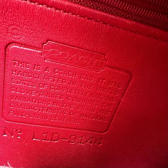 Rare Coach Vintage Red Leather Flap Bag Messenger Y2K Shoulder Bag Crossbody - Picture 14 of 17